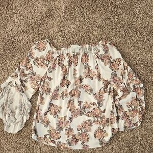 White House Black Market Paisley Off-Shoulder Blouse